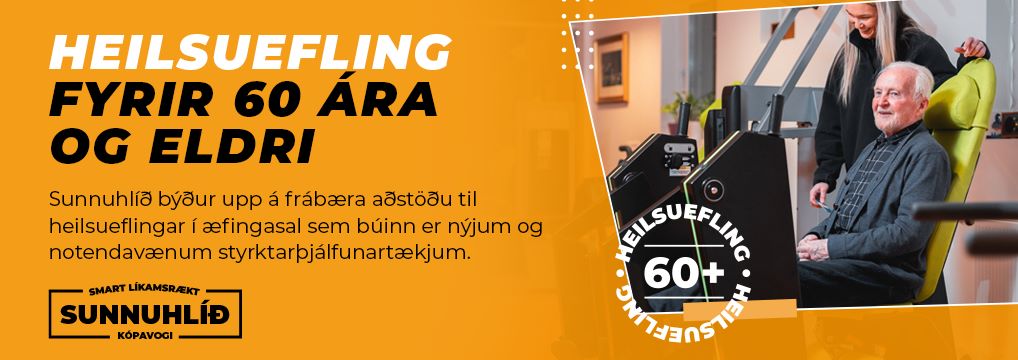 Frábær aðstaða til heilsueflingar fyrir 60 ára og eldri í Smart líkamsrækt Sunnuhlíð